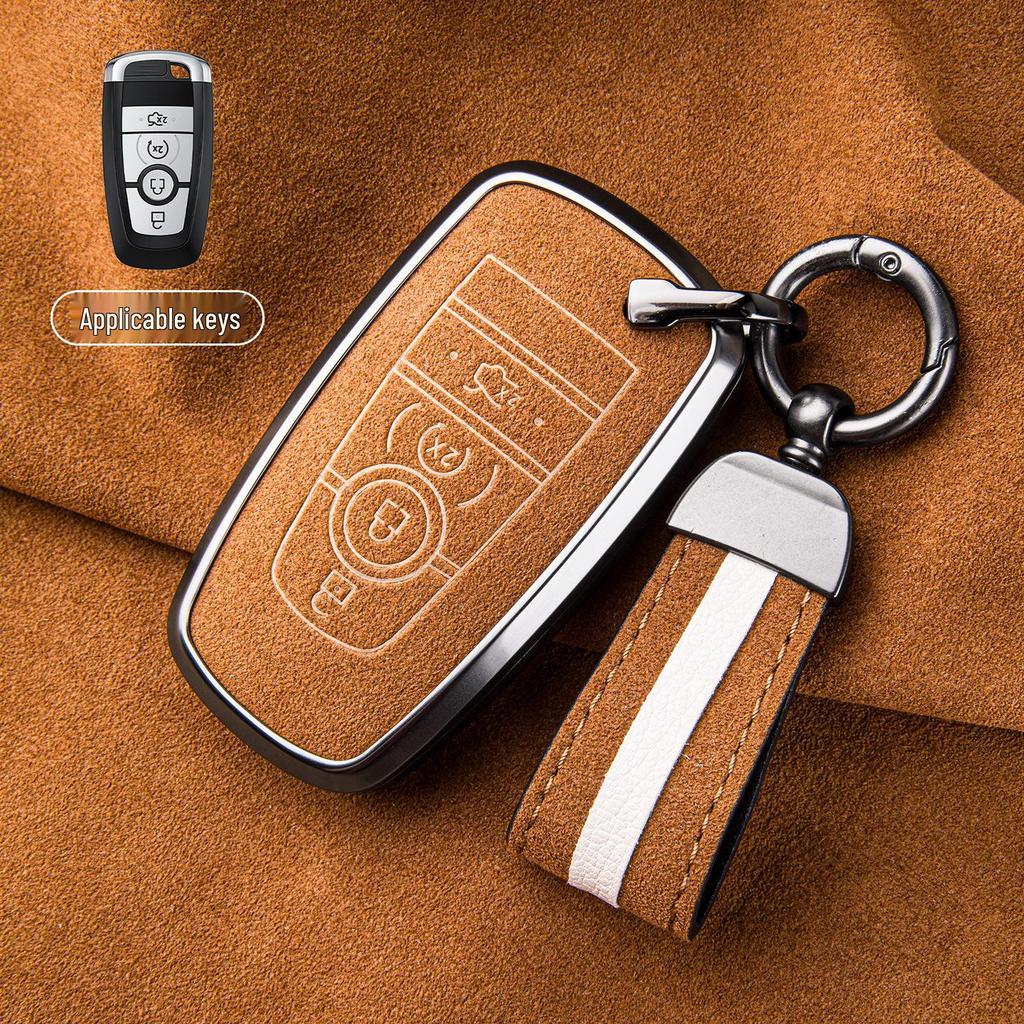 Premium Sheepskin Key Cover for Ford Explorer ST, Edge L, Mondeo EVOS