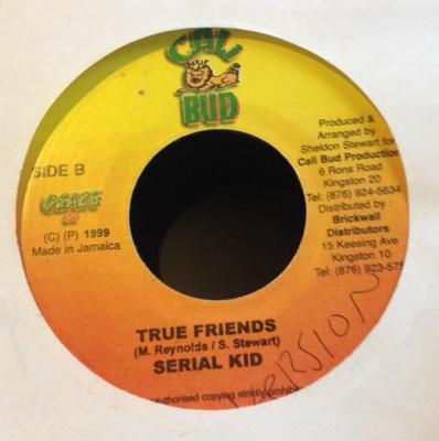 7inch Record SERIAL KID - True Friends NONE Cali Bud 1999 Jamaica Reggae, Ska & Dub Used