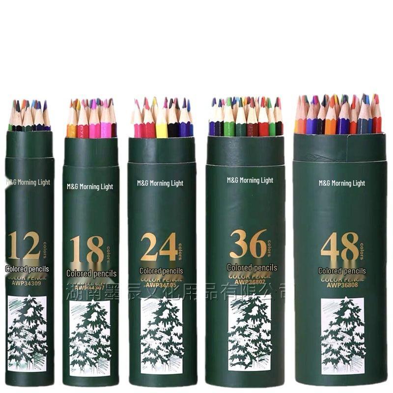 Morning Light Oil-Based & Water-Soluble Colored Pencils – 24 Erasable and 36 Hand-Painted Shades for Students