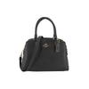 Lillie 26 Gold Logo Solid Color Detachable Shoulder Strap Crossgrain Leather Laptop Briefcase Shoulder Crossbody Handbag Small 91146-IMBLK