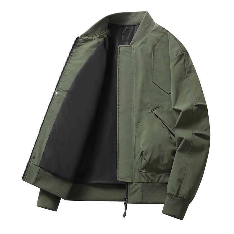 New Spring Autumn and Winter Men's Business Jacket Baseball Collar Casual Jacket Jacket Men's Jacket Baseball Uniform