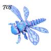 Flexible Dragonfly Model 3D Printed Figurine, Articulated with Movable Joints, Toys Stress Relief Insect Fidget Toy for Desk Decoration Collectible