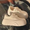 New Spring and Autumn2025Big-head Casual White Sneakers for Women,Niche Height-increasing Sneakers and Thick-soled Women's Shoes