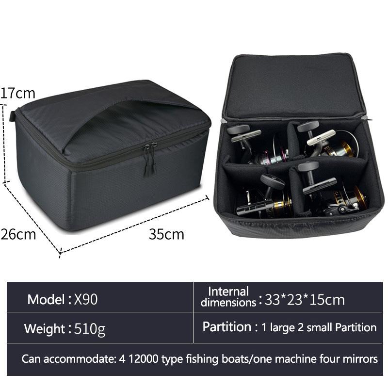 2/3/4/6 Grids Fishing Reel Case Fishing Reel Storage Bag For Baitcasting Wheel Pouch Tools Tackles Fishing Accessories