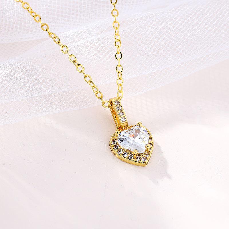 Colier de temperament la modă pentru femei, proiecție de nișă, design ins, simț al iubirii, pandantiv cu diamant, bijuterii