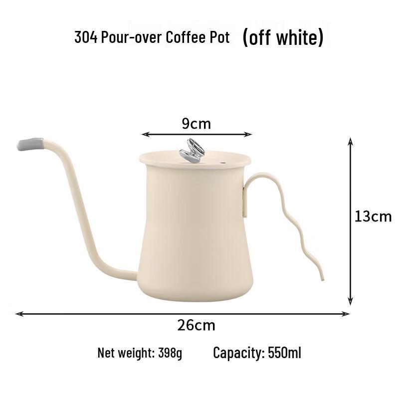 

304 Stainless Steel Pour Over Coffee Kettle with Lid