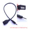 0.2 M 3.5Mm Male Audio Aux Jack To Usb 2.0 Type A Female Otg Converter Plug