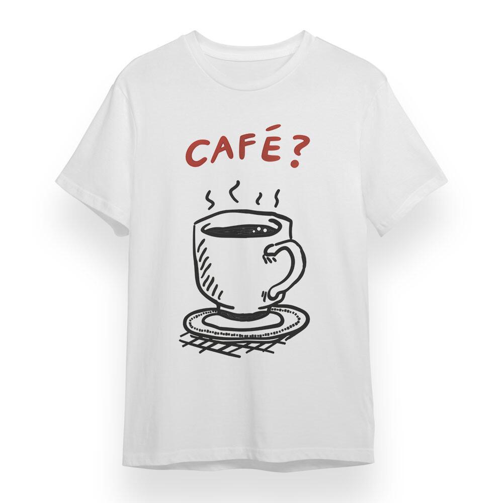 

Women s Oversize T-shirt With Minimalist Coffee Graphic White 100% Cotton Tee M