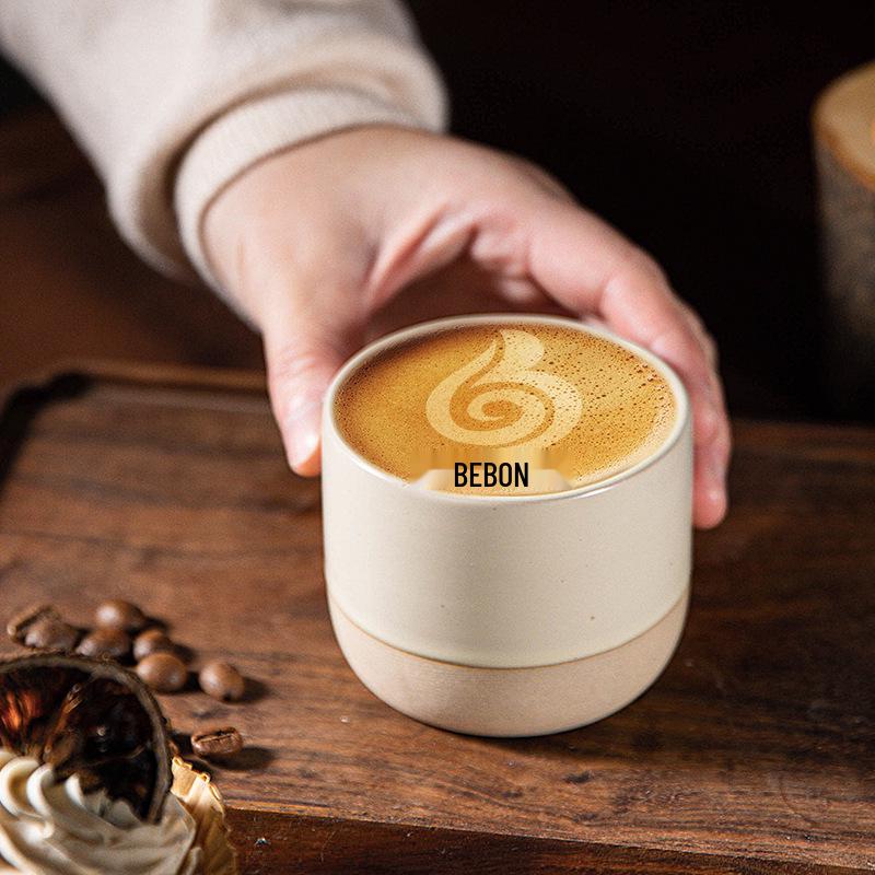 Japansk grovkeramik espressokopp - Retro keramisk Kung Fu teprovningskopp