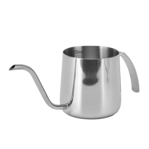 Narrow-Mouth Coffee Kettle, Coffee Pot with Graduated Coffee Drip, Easy to Clean, Stainless Steel, for Coffee and Tea, Perfect for Cafes and Tearooms