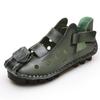Sommer-weicher Boden, flach, echtes Leder, Damen-Schuhe, Freizeit-Damen-Sandalen