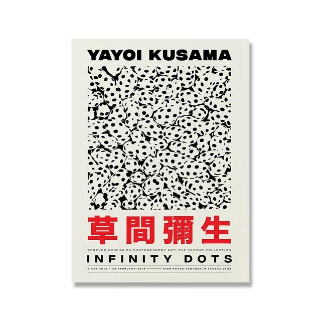 Abstract Yayoi Kusama Pumpkin Canvas Paintings Nordic Posters and Print Wall Art Picture for Living Room Wall Decoration Cuadros