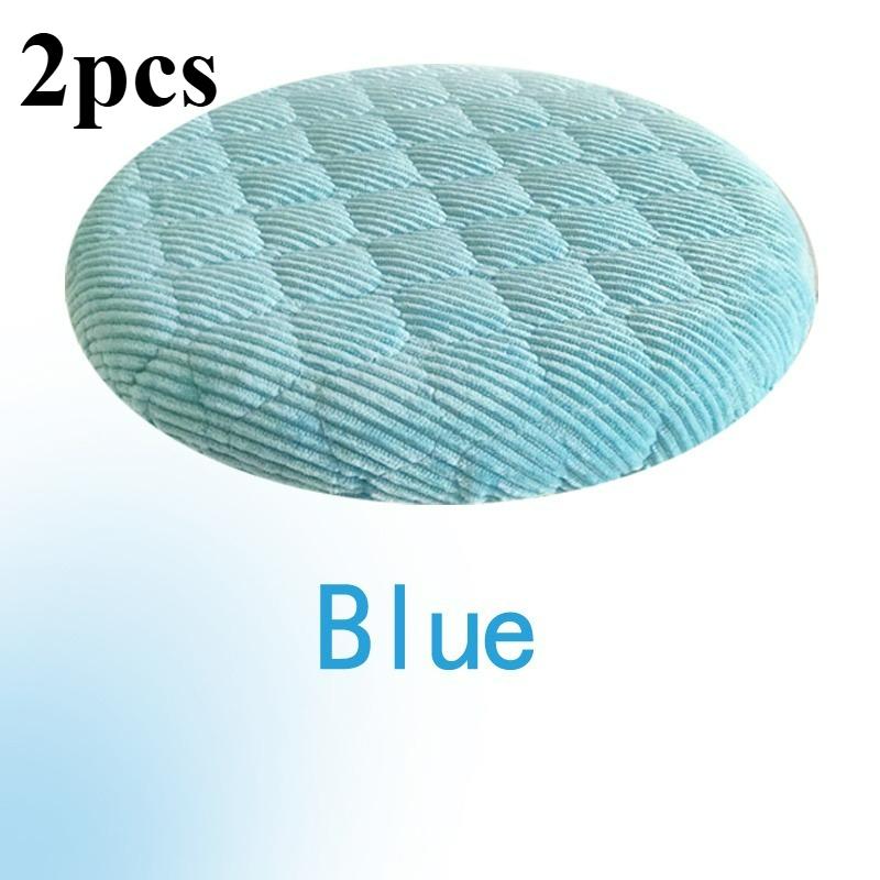 2pcs Thick Soft Round Stool Covers,Elastic Seat Cushions for Wood Iron Stool 25-30cm,Washable All-Season Chair Cover Dining Room