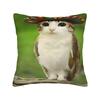 Cat Owl Funny Meowl Cat Meme  Pillow Cover  Soft Cushion Cover Funny Pillow Case For Sofa Couch Bed Living Room