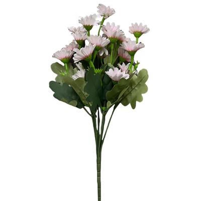 21 Heads Artificial Outdoor Sunset Mums Flowers Multicolor Floral Arrangement Simulated Flowers UV Resistant Silk Petal