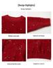 Meng Tang Tang 2025 Winter Girls' Mink Velvet Knit Sweater - Korean Style New Year Outfit