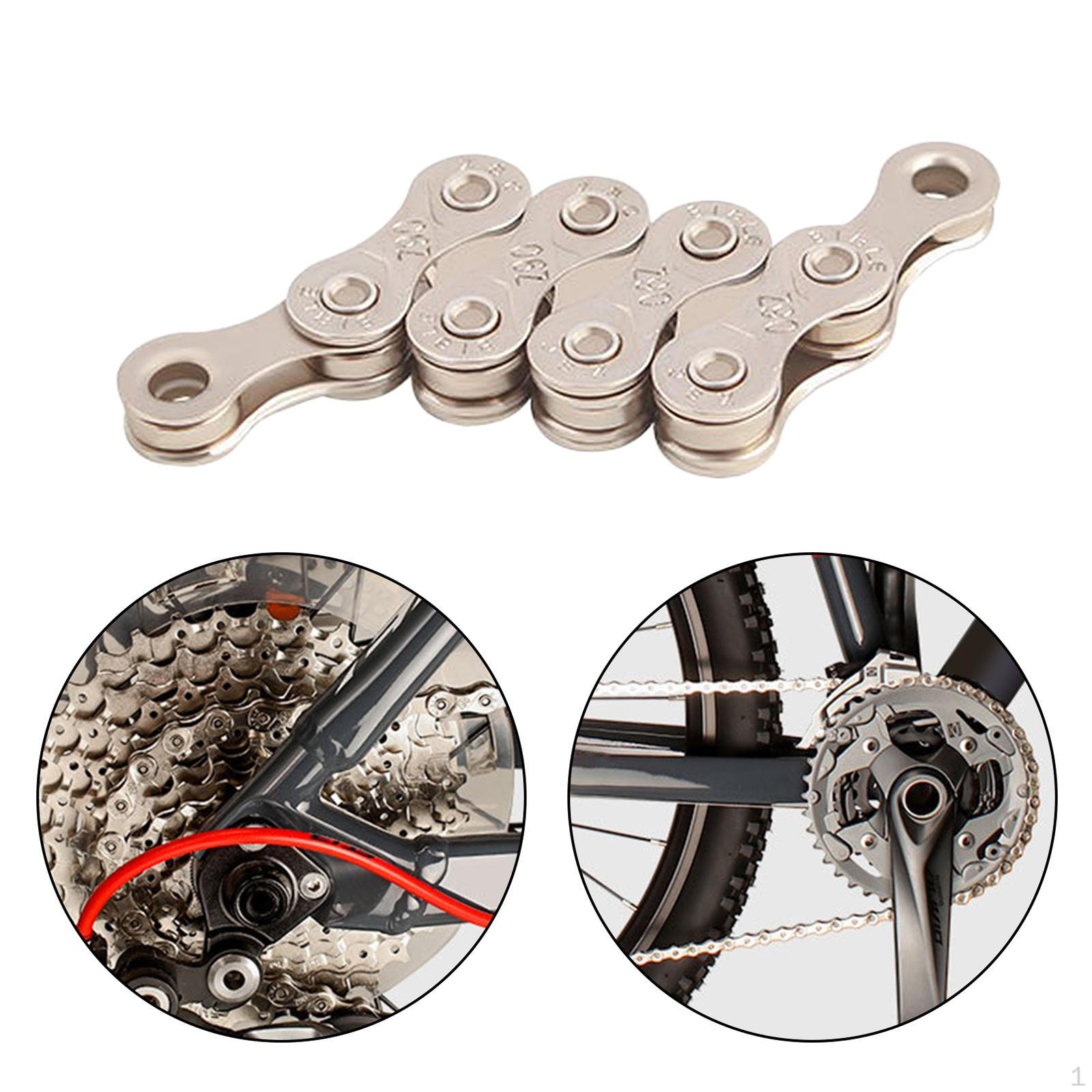 Стальная 9-скоростная цепь для велосипеда Высокопрочная Дорожная Горная Складная Полуполая Замена Цепей 9S