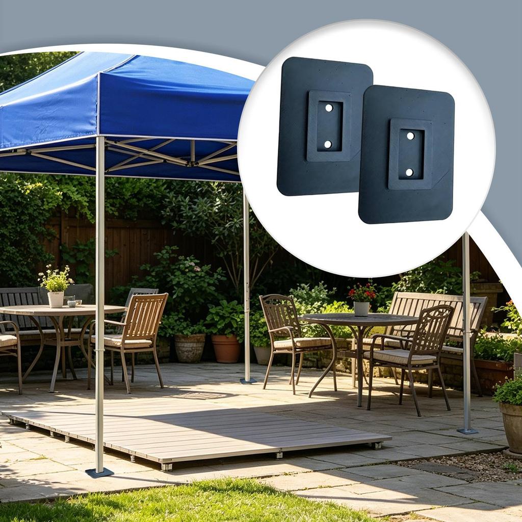 2pcs RV Awning Support Plate Heavy Duty Portable Plate Camping Awning Foot Pads For Outdoor Summer Picnic Holiday Travel