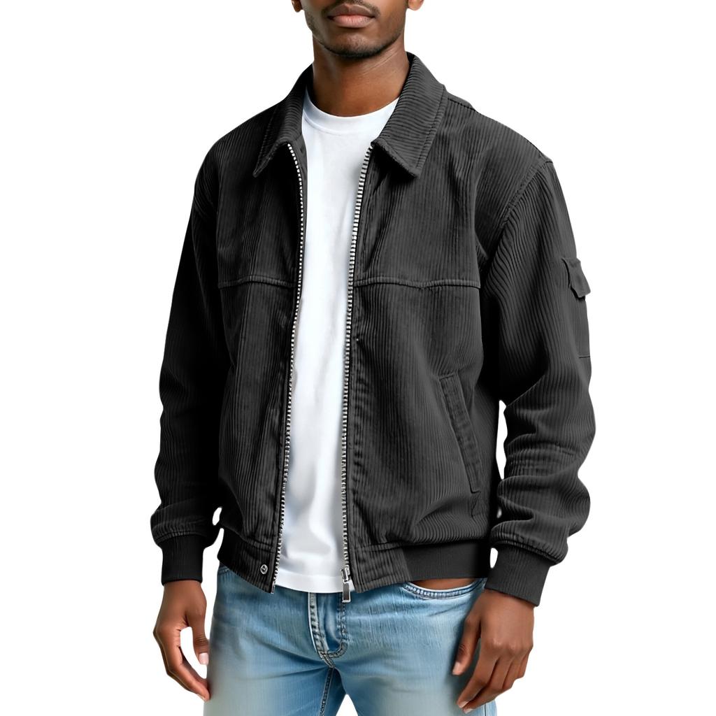 Men's Vintage Corduroy Fashion Casual Long-Sleeve Pocket Jacket