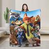 Anime Zootopia Cartoon Blanket  Soft Warm Comfortable Plush Throw Blanket For Home Decor Travel Flannel Bedspread Bed Cover
