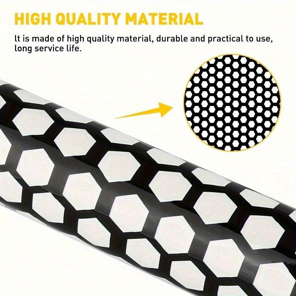 1pc Car Rear Tail Light Lamp Stickers, Honeycomb Type Decal Car DIY Self Adhesive Tint Film Sheet, Universal Car Accessories