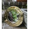 Extra Large Porthole Mirror Solid Brass Construction with a Gorgeous Satin Silver Chrome Finish (12 Inches) KZ-H4UK-JFWD