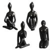 Kleine Figur Pose Figur Moderne Sammlung Souvenir Sitzende Skulptur Keramikstatue für Schlafzimmer