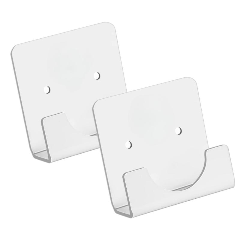 

2Pieces Multipurpose Adhesive Shower Rod Retainer Ideal for Bathrooms and Kitchens Applications Hardware Daily Use білий