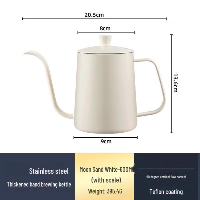600ml Stainless Steel Pour-Over Coffee Kettle