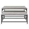  Slotted Tables, 2 Pcs, Grey Sonoma Oak