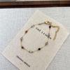 Natural Colored Stone Beads Anklet For Womens New Trend Fashion Thin Chain Anklet Jewelry Gift