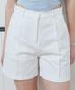 ITOV SEOUL Cotton Pintuck Half Pants White