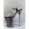 Fashion Stage Model Training Sexy Transparent Purple Sequins 20 Cm Stiletto Heels 8 Inch Nightclub Stiletto Sandals