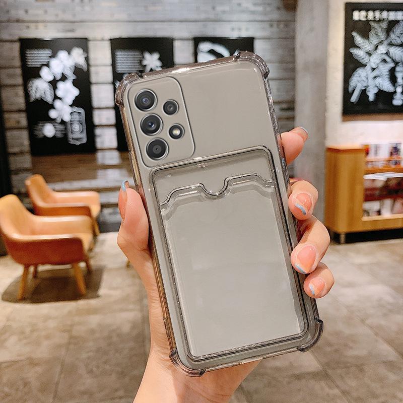 Suitable for Samsung A53 Mobile Phone Case A33 Card Bag Card S23 Soft Case A13 Full Package A54A23 Anti Fall Transparent S22