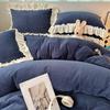 Elegant Princess-Style Velvet & Lace Winter Bedding Set – Duvet Cover & Flannel Sheet  