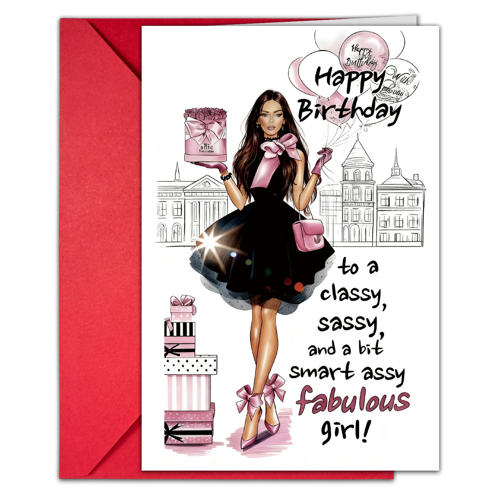 

Happy Birthday Greeting Card Envelope Set Send Female Friends Birthday Greeting Cards Full Of Emotional Value T020400922