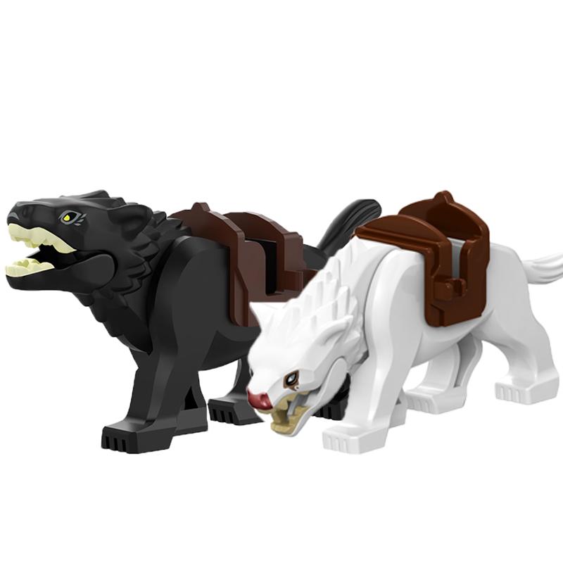 Medieval Soldier Figures Building Block War Horse Jungle Adventure Beast War Wolf Military Waffen Helmet  Armor Sets Blocks Toys