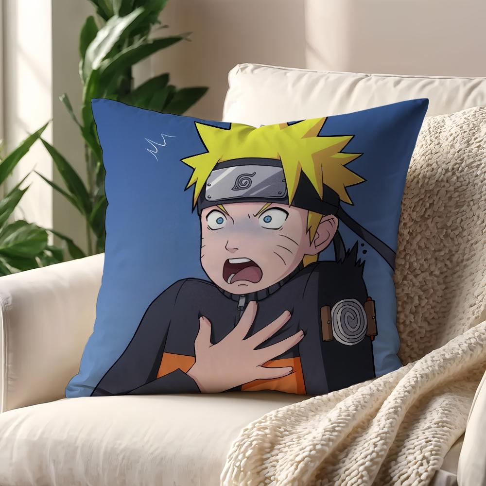 Anime NNarutoO Funny Meme Cushion Cover For Pillow Printing Sofa Decoration Home Car Room Coffee Shop Office Nordic Simplicity
