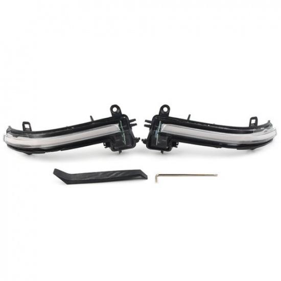 Pair Dynamic Turn Signal Mirror Sequential Light For BMW F20 F30 F33 F34 Clear
