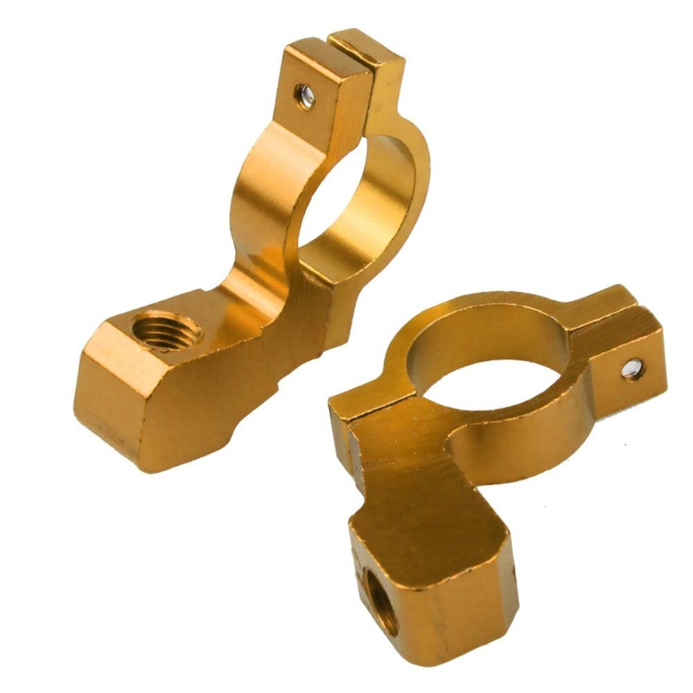Алюминиевый сплав Зажим-винт кронштейна зеркала заднего вида Многофункциональный адаптер-держатель CNC Алюминий 22 мм 7/8 золотой