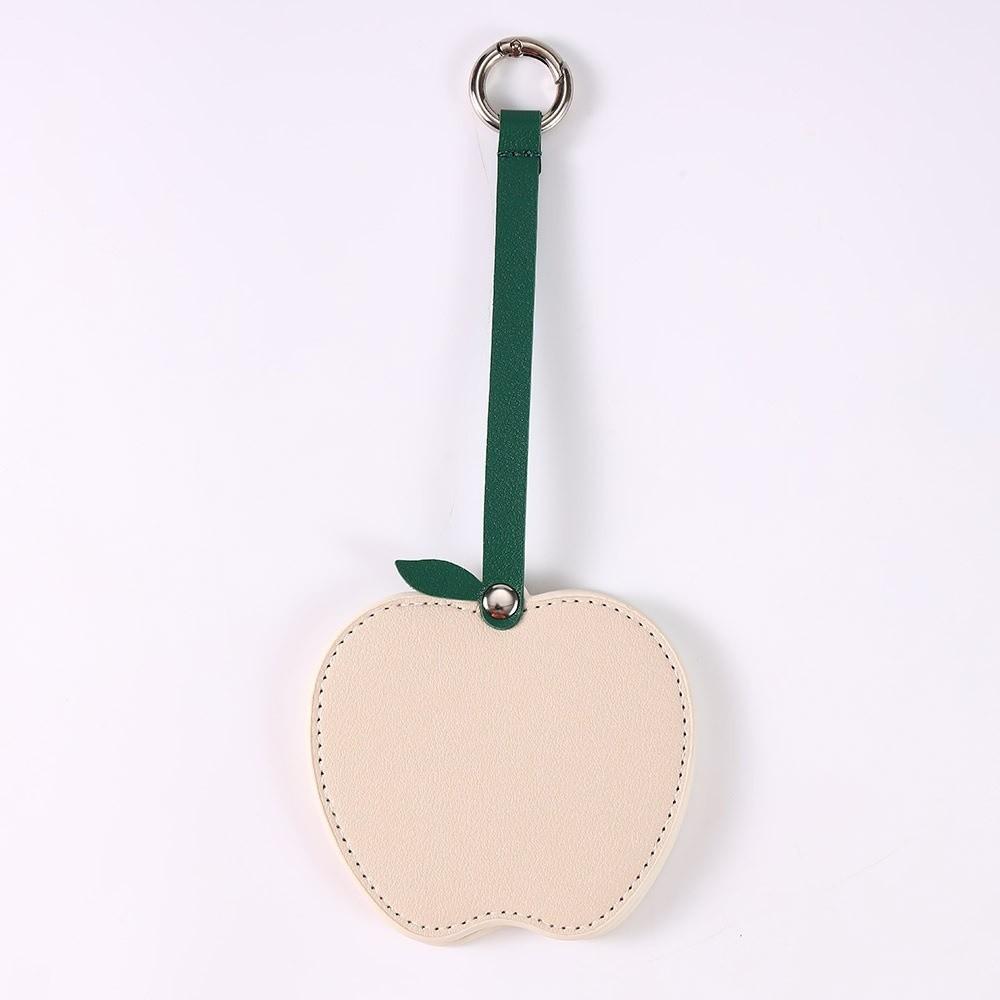 

Rotate Small Mirror PU Leather Pendant PU Leather Colorul Fruit Keychain Women бежевий