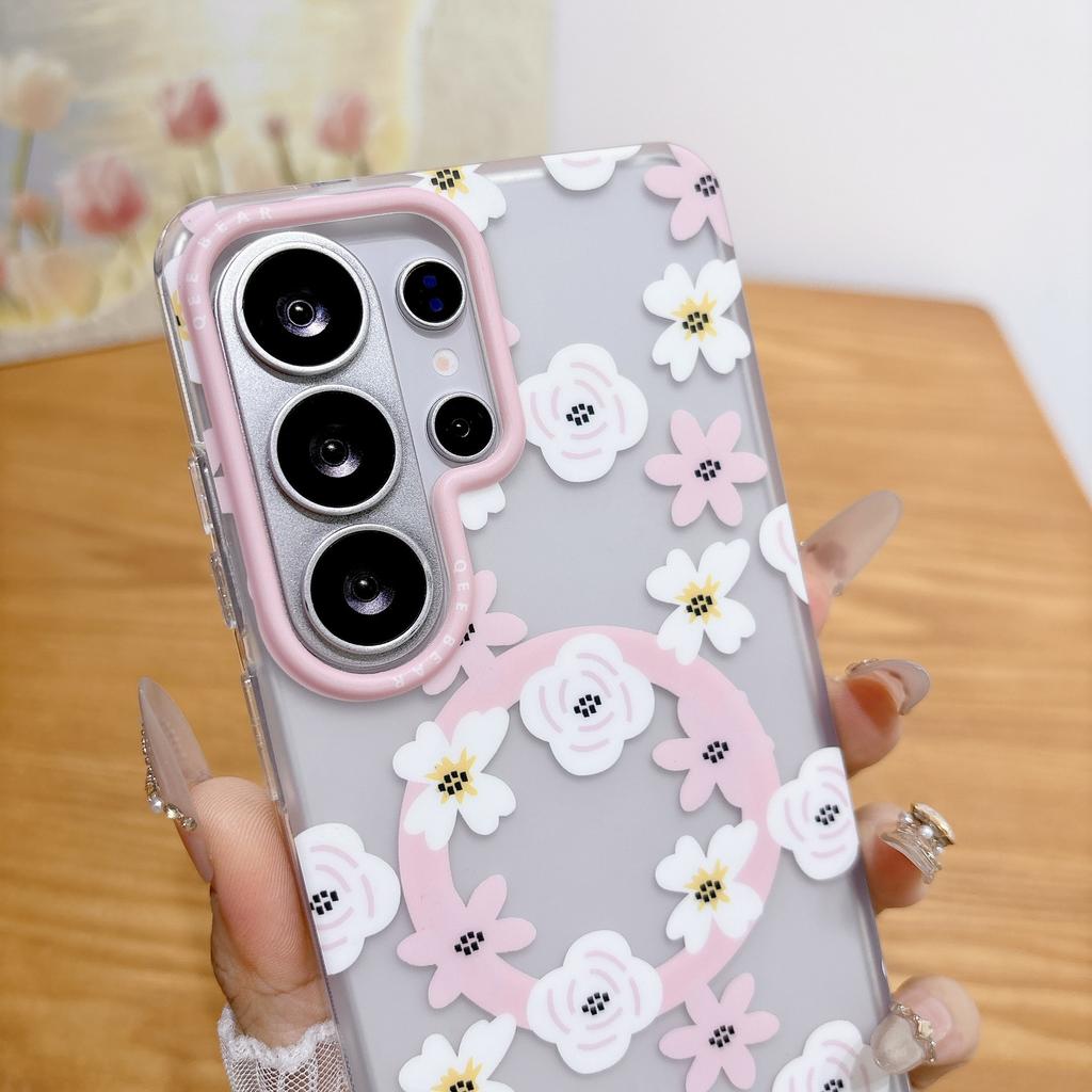 New imd skin matte flower magnetic suction new Samsung S11ultra mobile phone case S11/S11 anti-drop