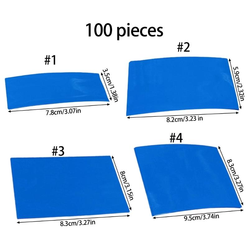 100Pcs PVC Heat Shrinkable Film Battery Skin Heat Shrinkable Sleeve Insulated Battery Skin PVC Film Tape Protector