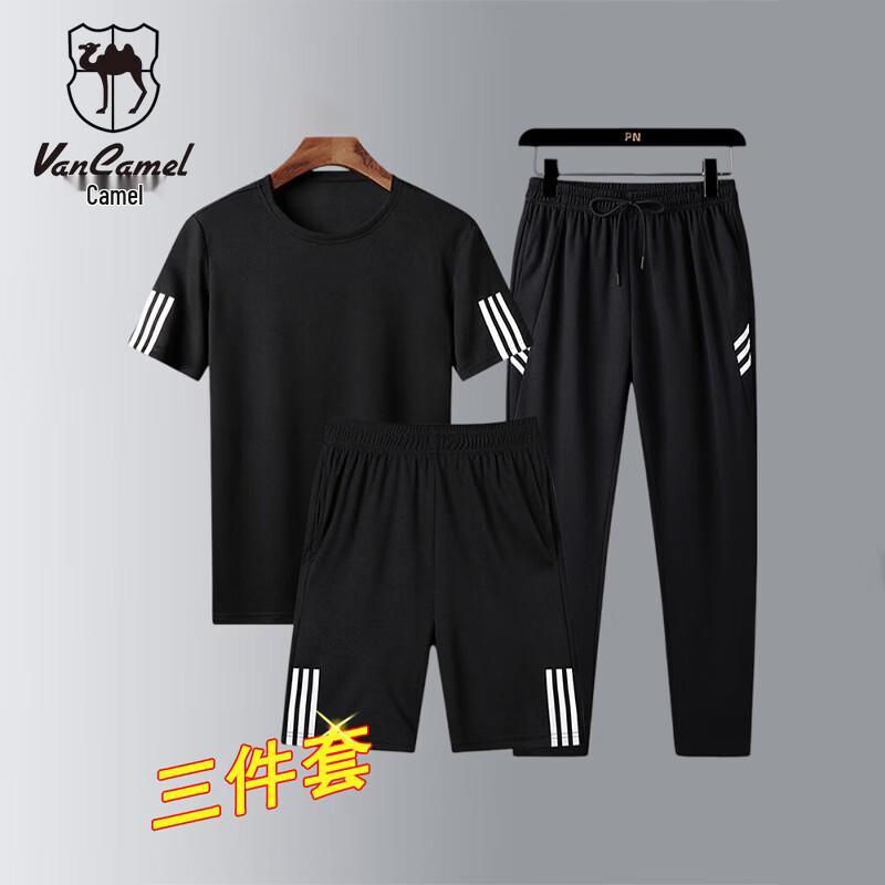 VANCAMEL Men s Summer Short Sleeve T-Shirt & Casual Sets 4XL