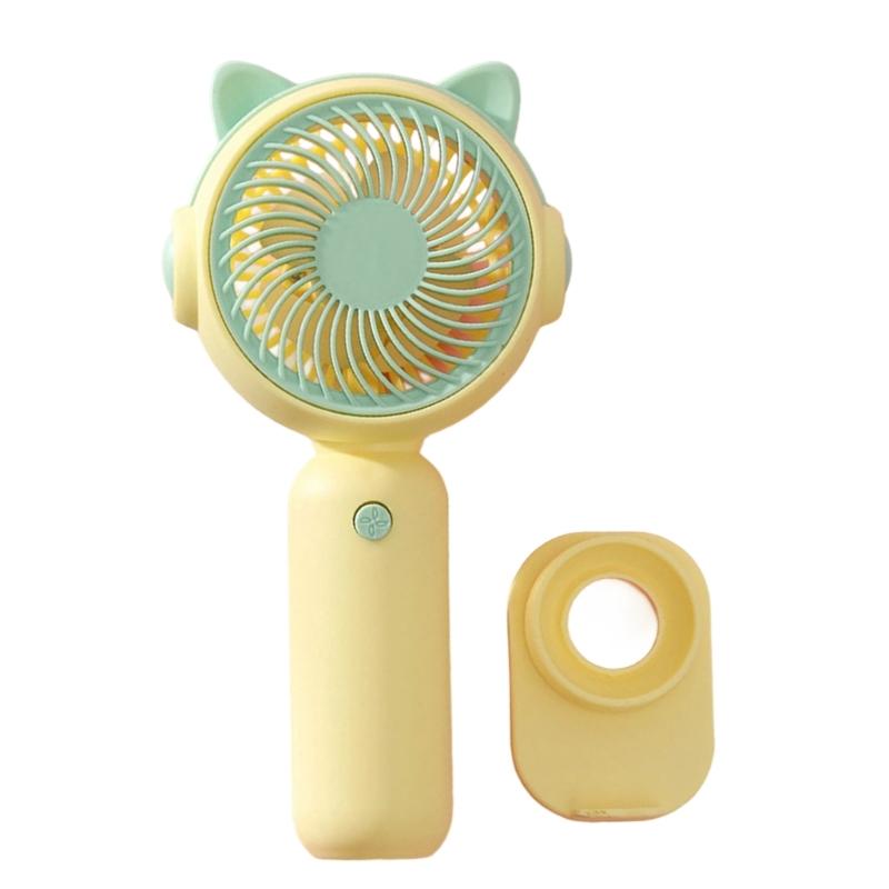 AM3 Battery Operated Handheld Fan Indoor Outdoor Use Ergonomic Handle Lightweight For Kids Adults Outdoor Travel