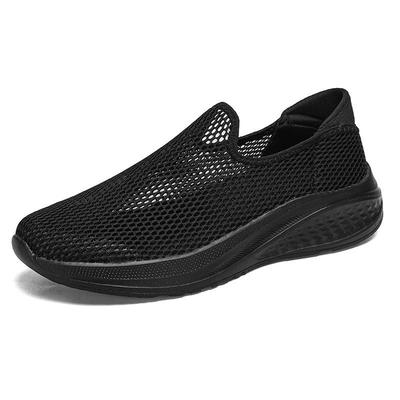 3032 Men's Lightweight Breathable Mesh Slip-On Casual Running Shoes - Plus Size, Summer Wear