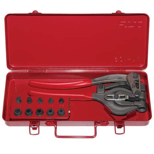 TOP Industrial (TOP) Hand Punch Set, PU-105, for punching steel plates up to 1.6mm thick and stainless steel plates up to 1mm thick, sheet metal, leat