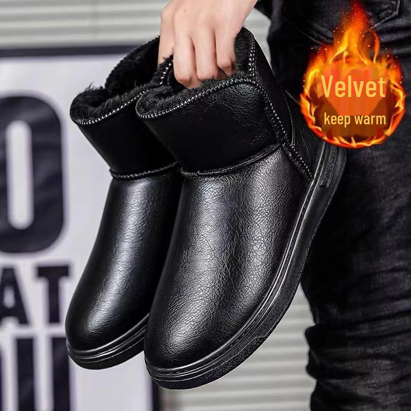 

2024 Men s Snow Boots: Plus Velvet, Warm, Waterproof, Non-Slip, Easy Slip-On 36 (Order One Size Up)