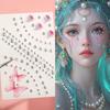 Children's Rhinestone Rose Diamond Face Stickers for Concert Makeup & Styling