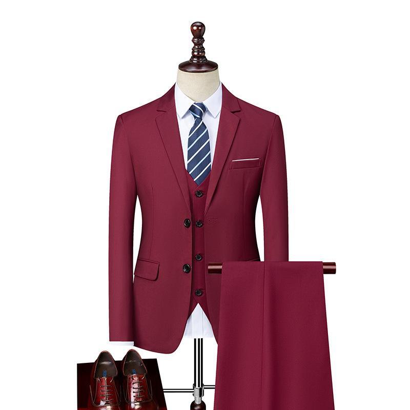 

Мужской профессиональный костюм на двух пуговицах: Официальный пиджак для работы и повседневных мероприятий, идеально подходит для шафера. 6XL [92.5-100 kg]